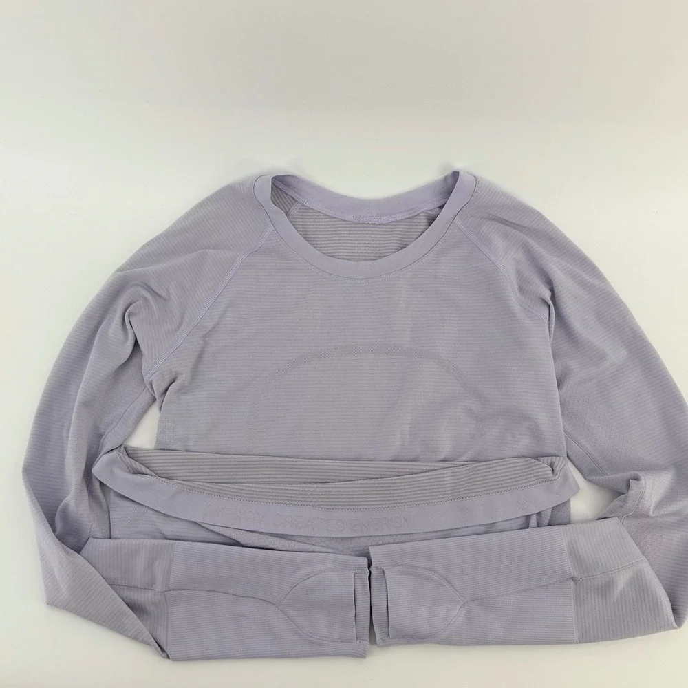 Lululemon Swiftly Tech Long Sleeve Top 8 Lavender Lux Seamless Thumbholes
